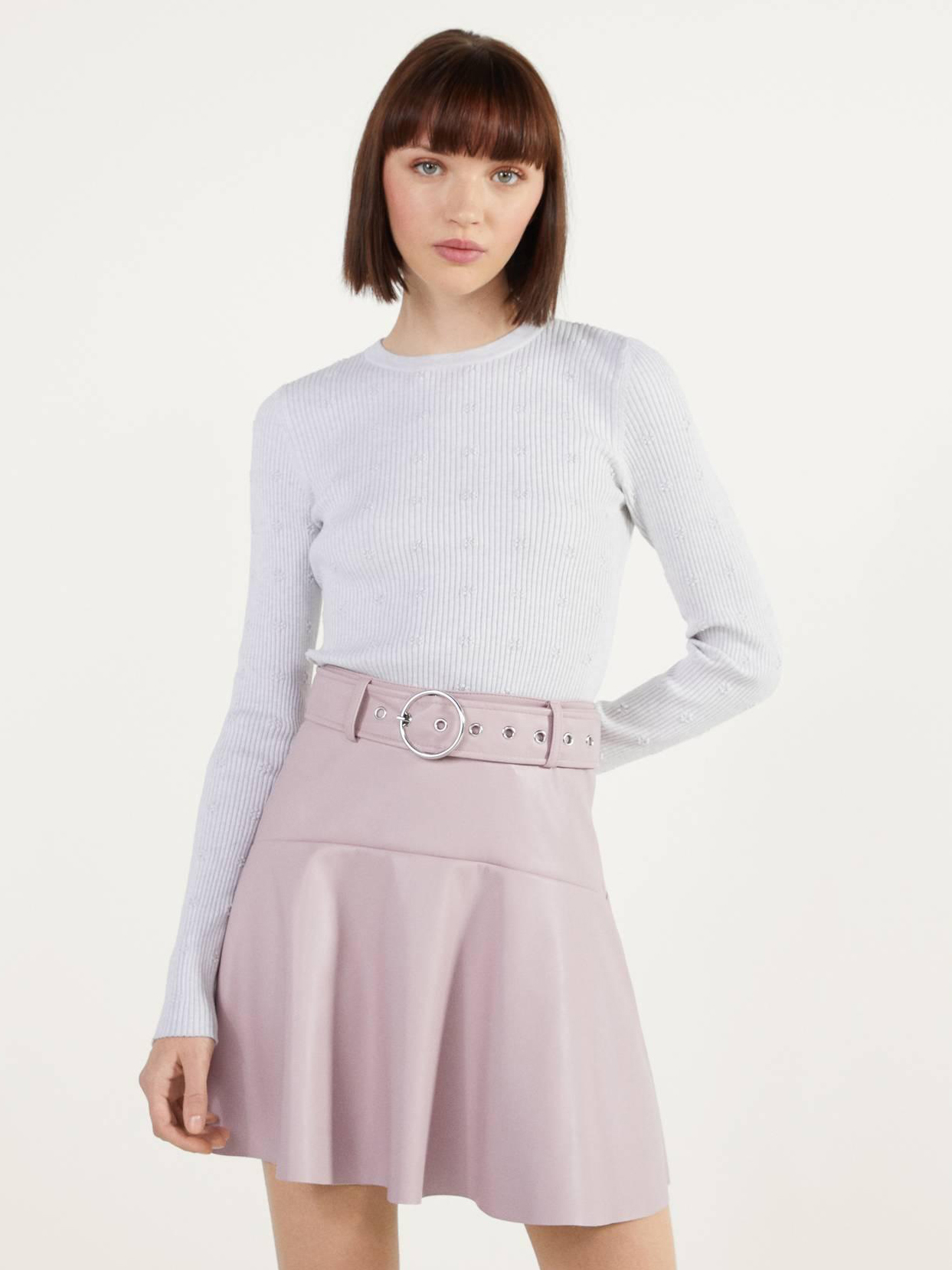 

Лонгслив Bershka 1791623802-ACWW S Светло-серый