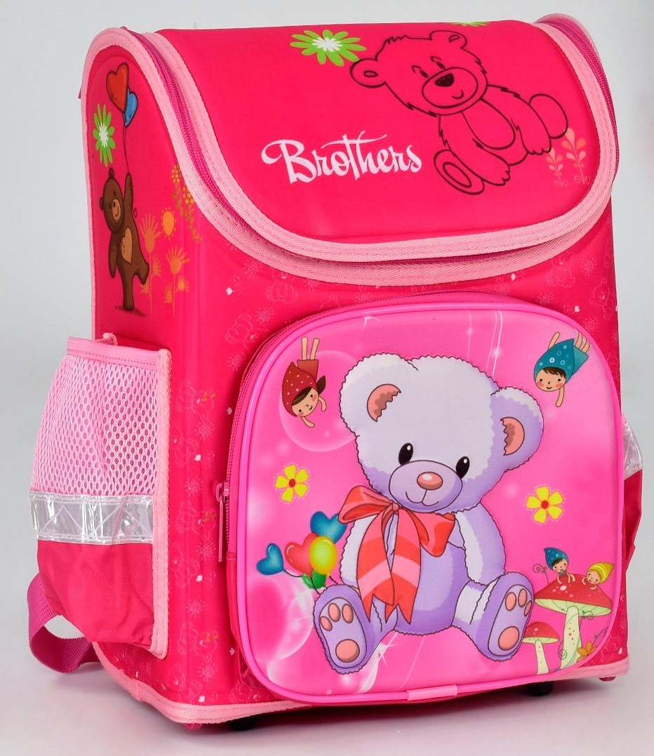 

Ранец школьный каркасный Brothers Мишка для девочек BR-107