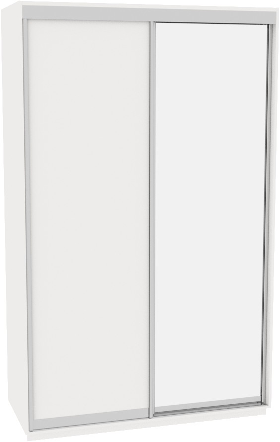 

Шкаф-купе ДОМ Фаворит В166 Белый ДСП+Зеркало 160x60x240