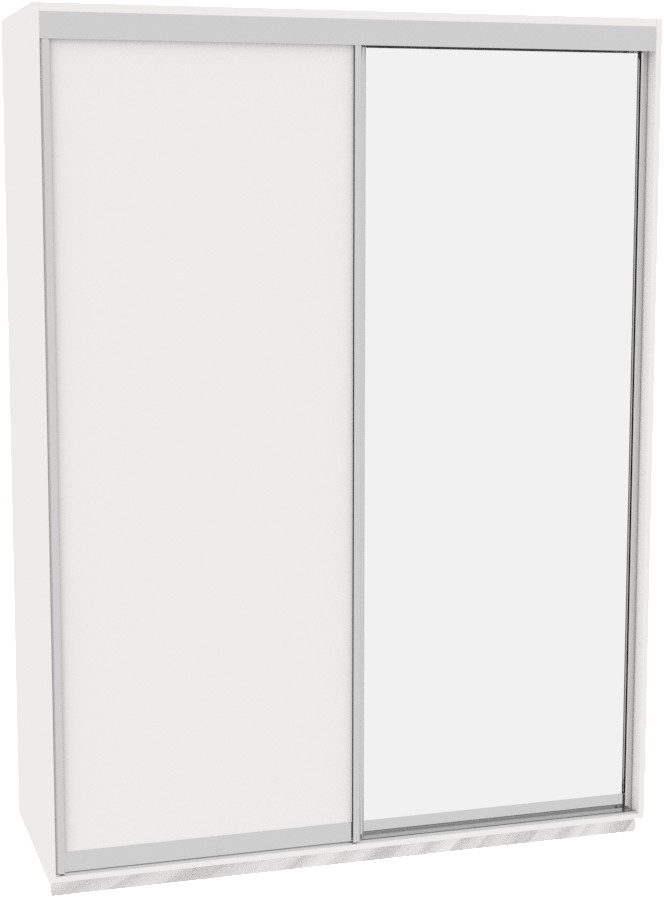 

Шкаф-купе ДОМ Фаворит В186 Белый ДСП+Зеркало 180x60x220