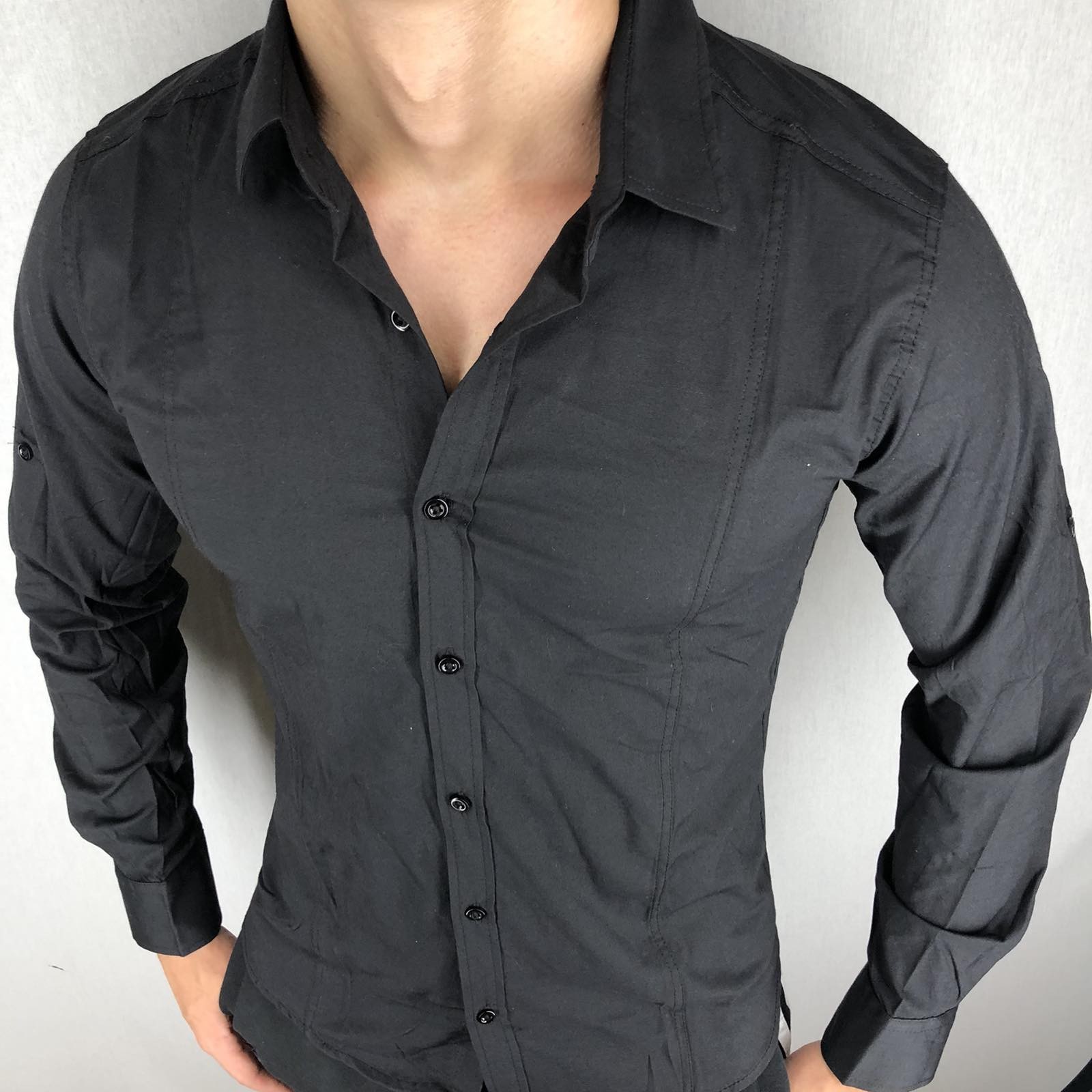 

Рубашка мужская Varetti XL Черная Varetti1001-XL