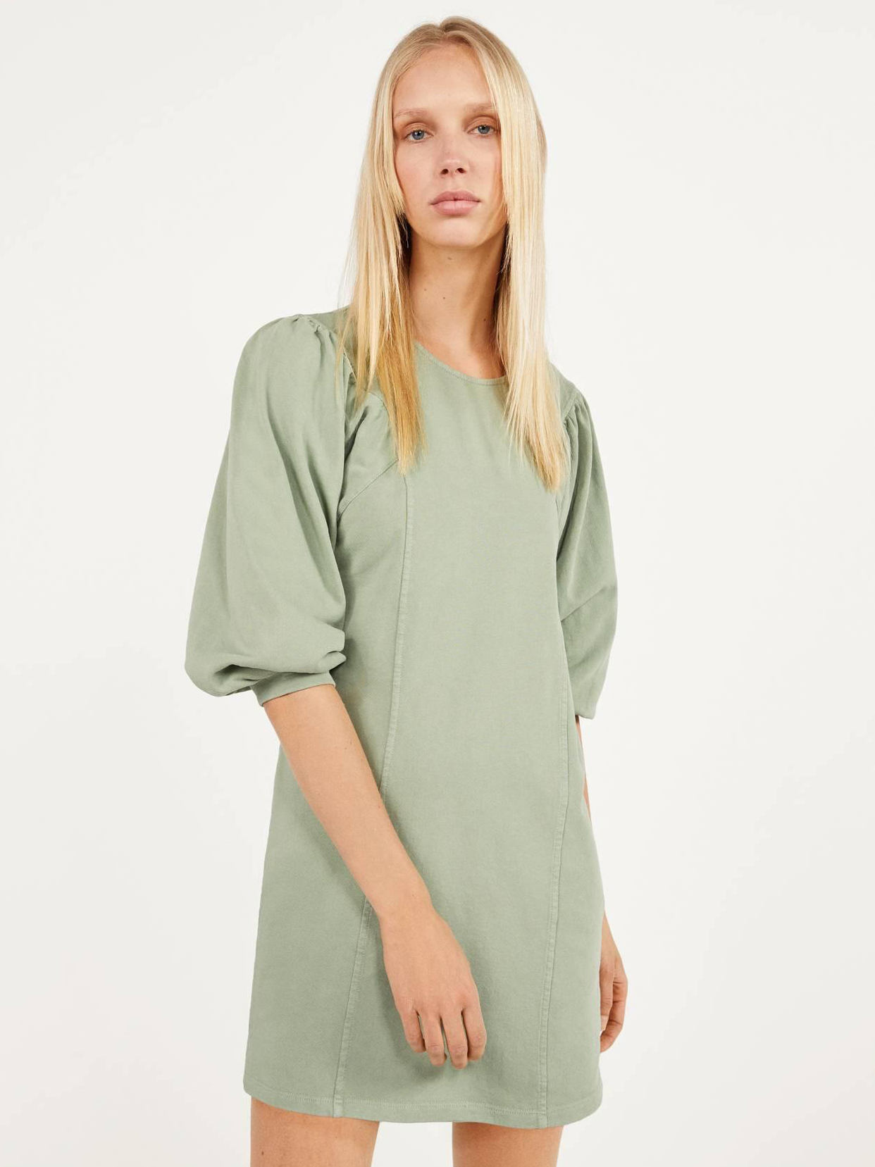 

Платье Bershka 0385492500-ACUB S Бледно-зеленое