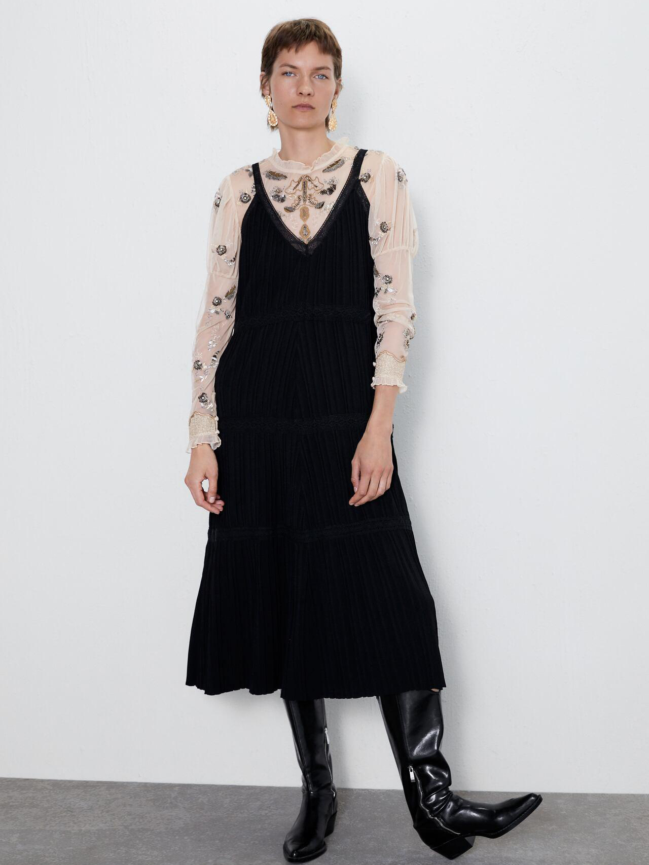 

Сарафан Zara 0014100800-AAAD S Черный