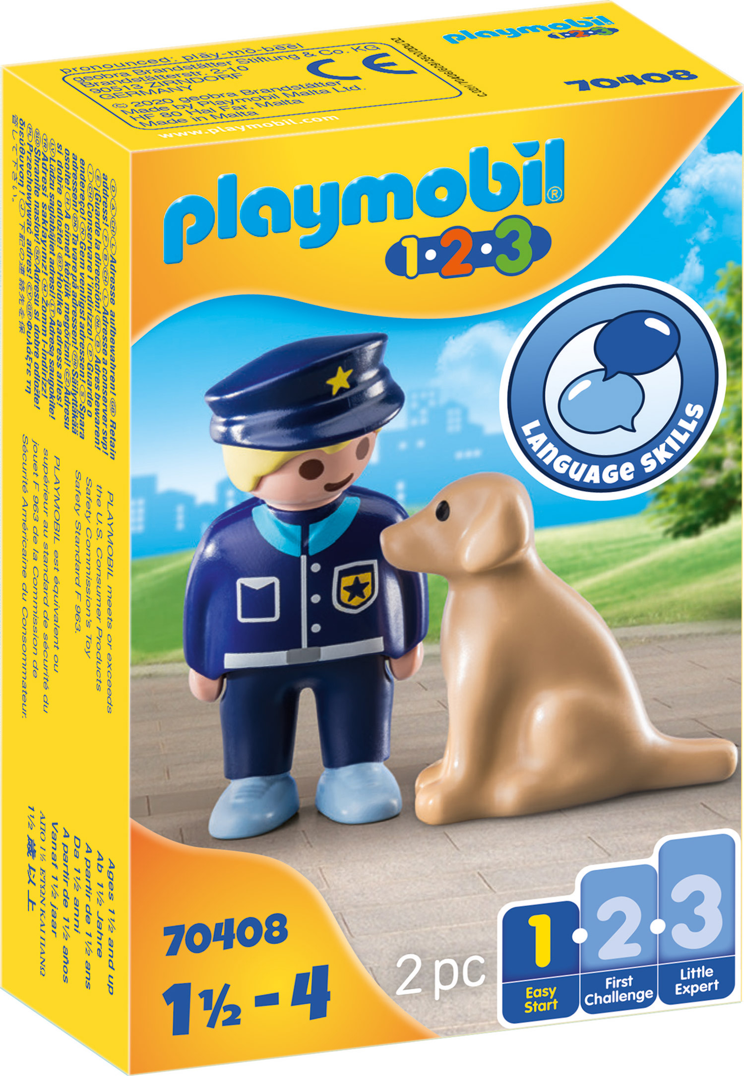 

Игровой набор Playmobil 70408 Полицейский с собакой (4008789704085)