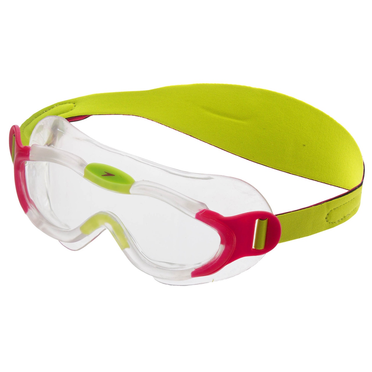 

Очки полумаска детские для дайвинга и плавания Speedo Sprinter Junior 808763 Pink-Green