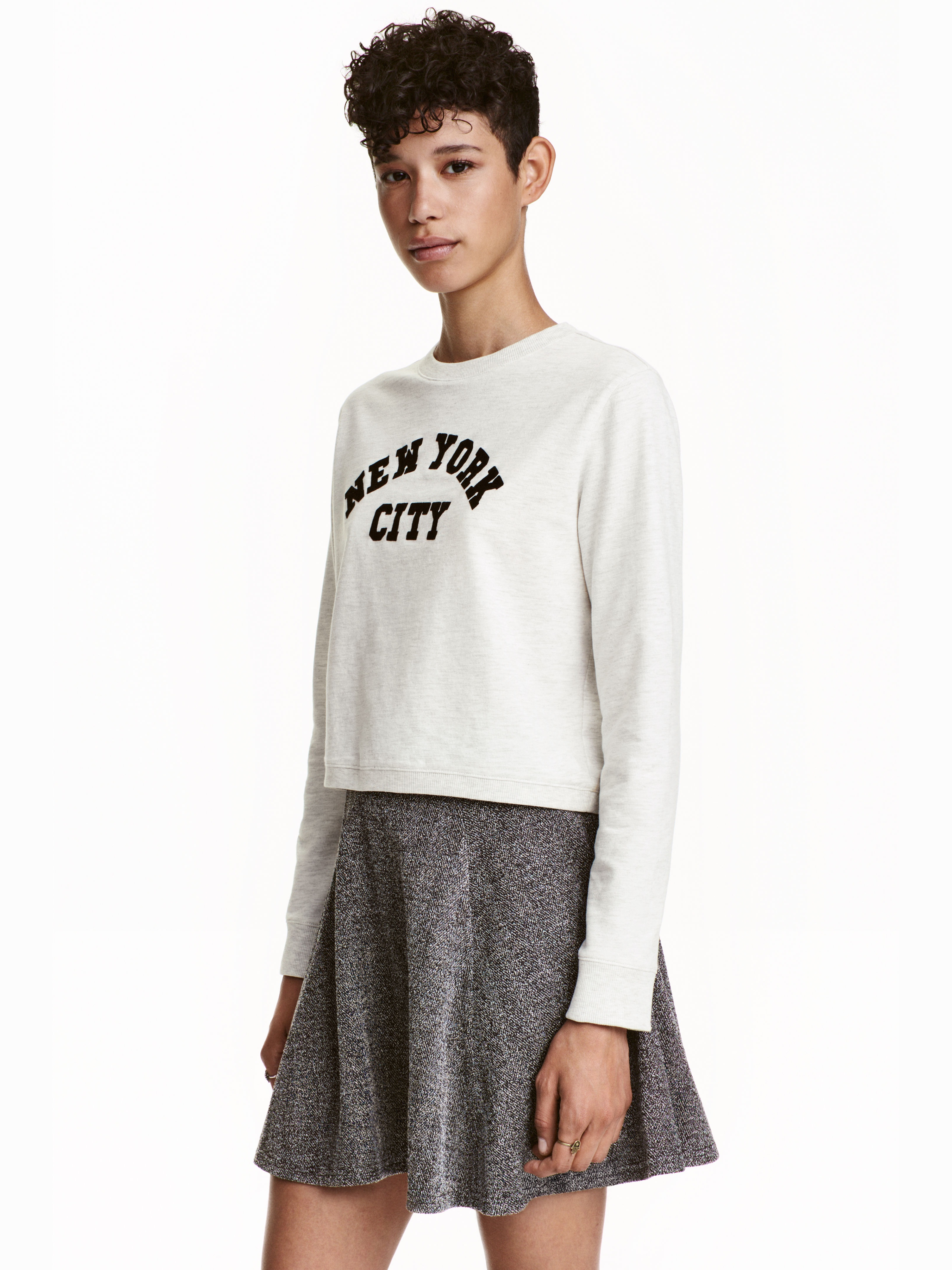 

Юбка H&M 3562894-ABFJ M Черная с серебристым