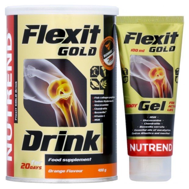 

Для суставов и связок Nutrend Flexit Gold Drink 400 г Апельсин + гель в подарок