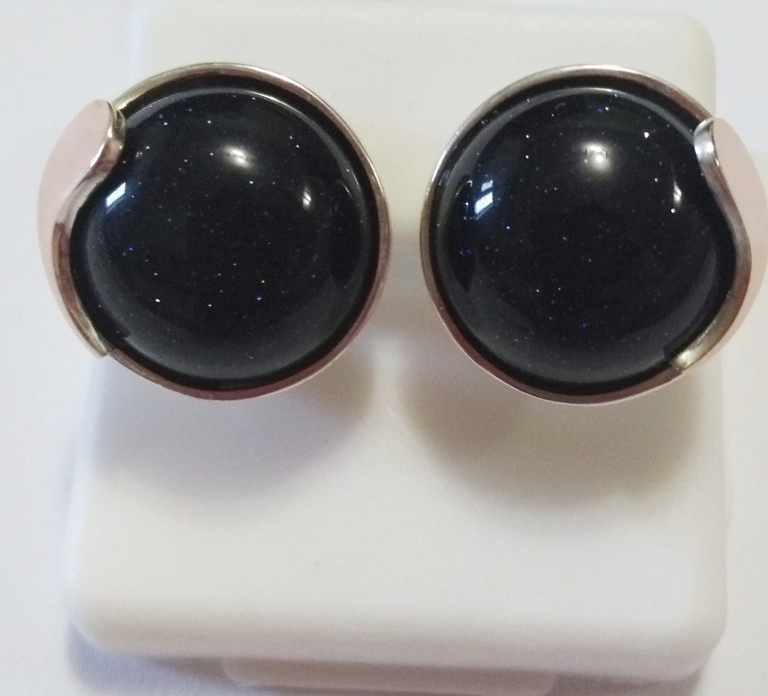 

Серьги из серебра с синим авантюрином Ночь Каира, 0256.10