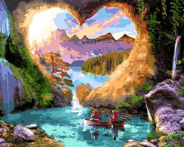 

Картины по номерам 40×50 см Mariposa Романтичные скалы (Q 2257)