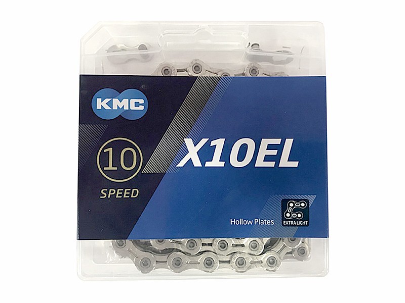 

Велосипедная цепь KMC X10EL 1/2"х11/128" 116 зв. (10ск.) серебристый