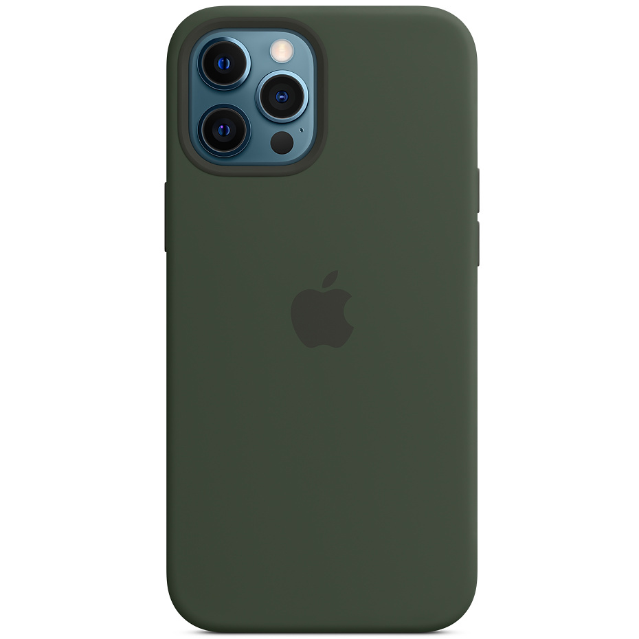 

Чехол Silicone case (AAA) full with Magsafe для Apple iPhone 12 Pro / 12 (6.1") Зеленый / Cyprus Green Без бренда