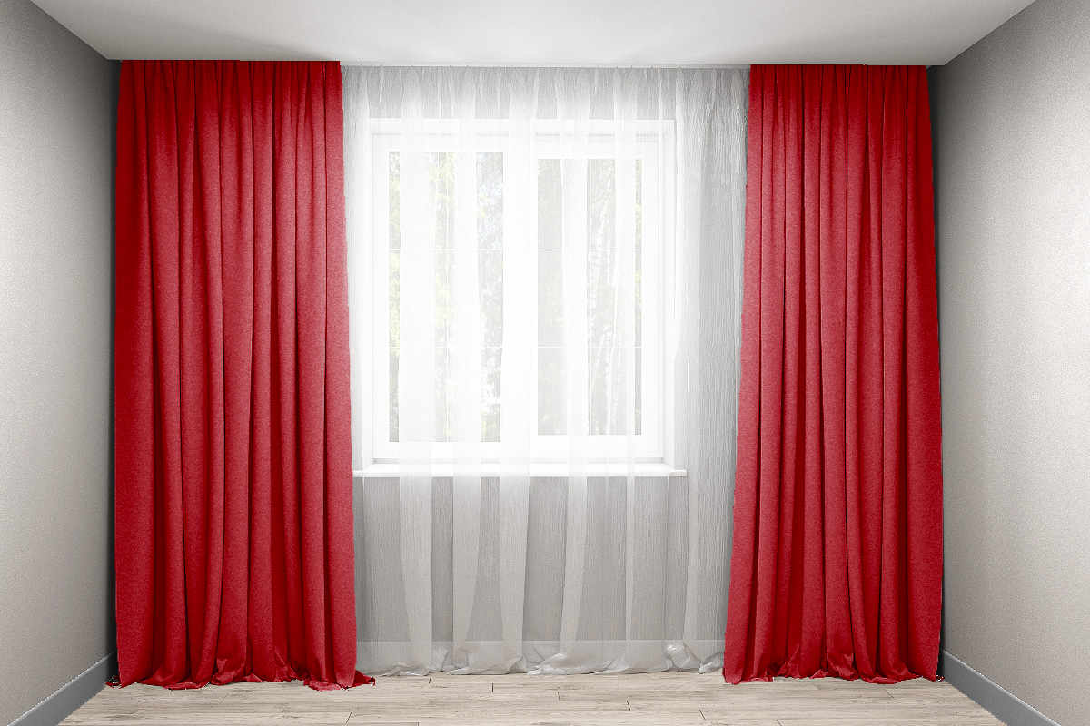 

Комплект штор Декорин Микровелюр 250x255 см Красных 2 шт