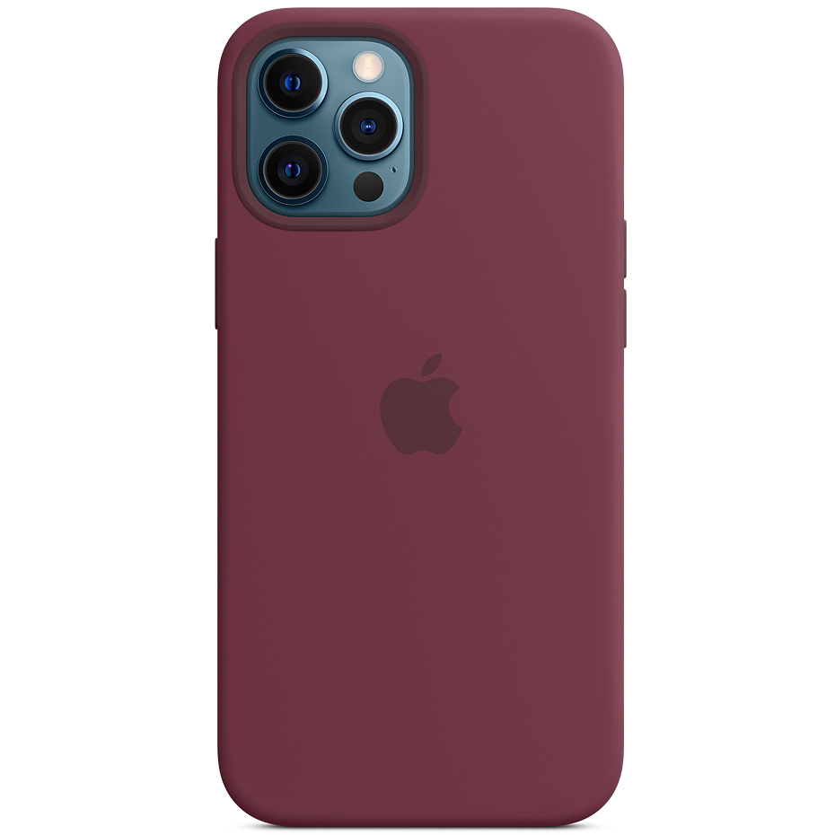 

Чехол Silicone case (AAA) full with Magsafe для Apple iPhone 12 Pro / 12 (6.1") Бордовый / Plum Без бренда