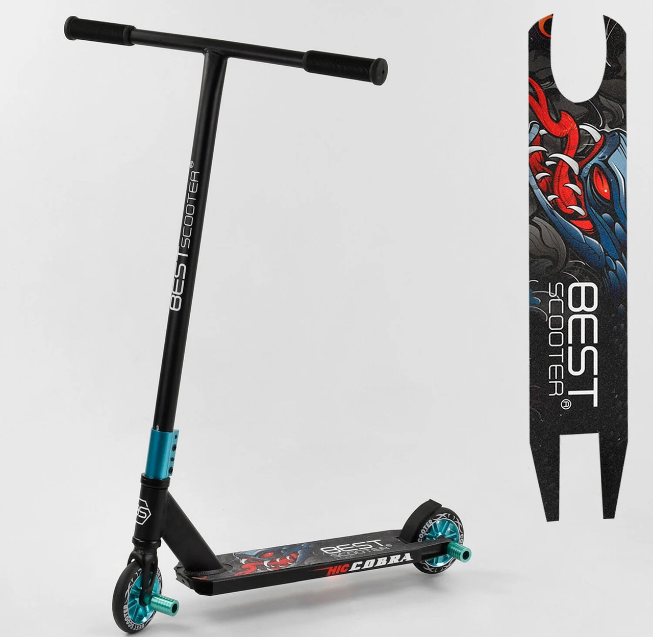 

Самокат трюковый Best Scooter CB-00633 голубой 02035