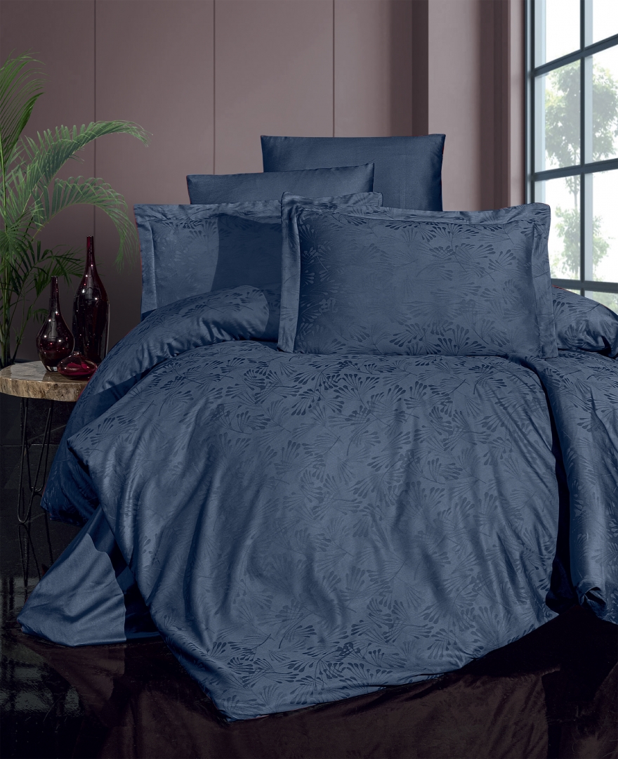 

Постельное белье Jacquard Satin 200 х 220 см Wella Denim Kayra k-31154