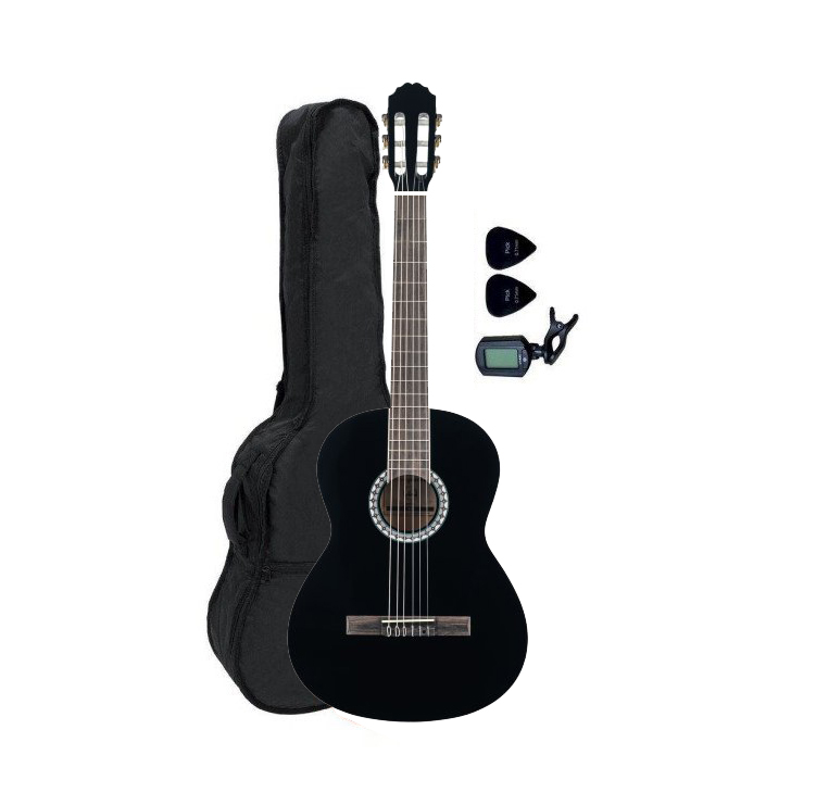 

Классическая гитара 4/4 GEWApure Basic Black + чехол + тюнер + медиаторы