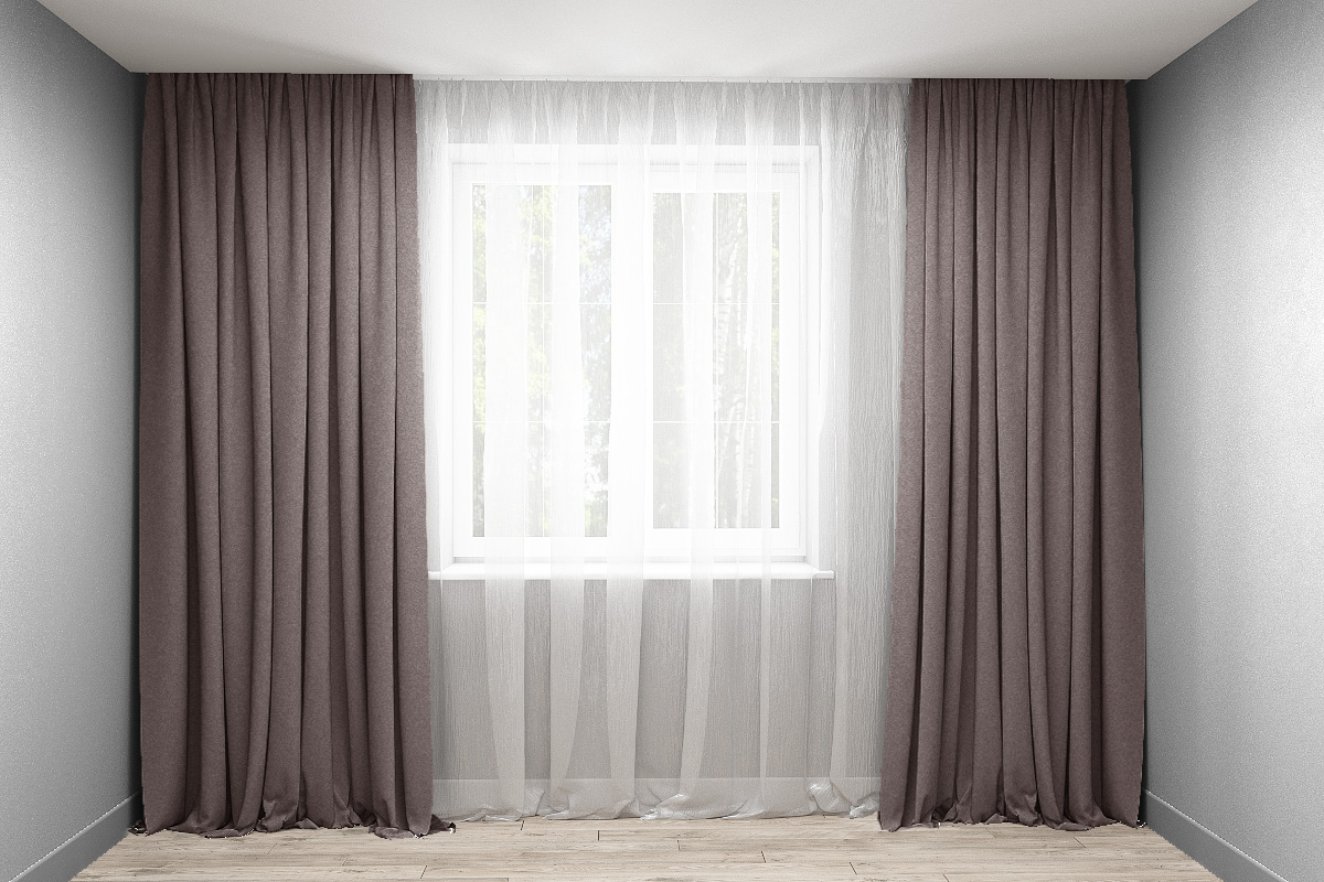 

Комплект штор Декорин Микровелюр 150x260 см Серо-коричневых 2 шт