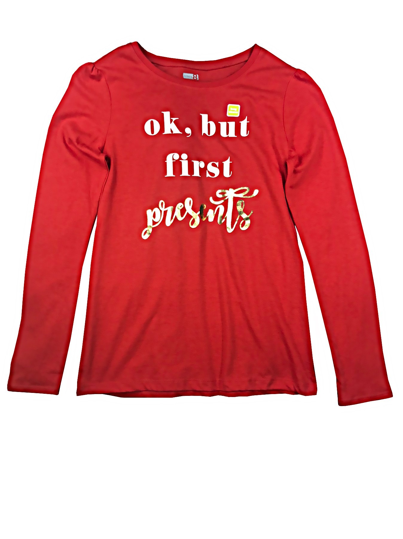 

Футболка с длинным рукавом Crazy8 для девочки Ok But First Presents 158 см