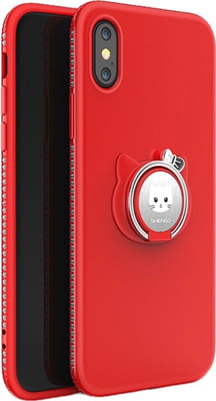 

Панель Shengo Soft-touch holder TPU Case для Apple iPhone X Red