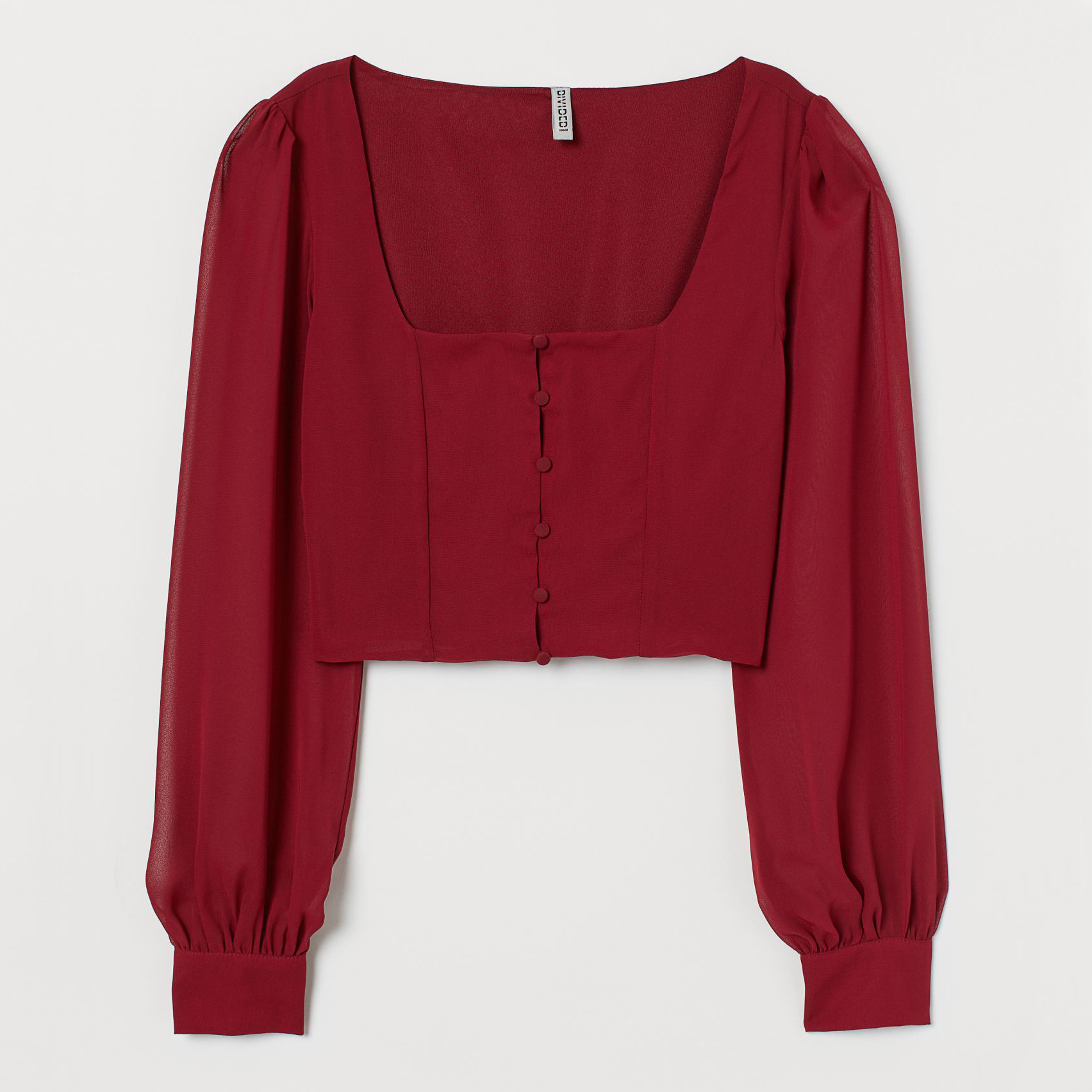 

Топ H&M 1905-8085780 36 Бордовый