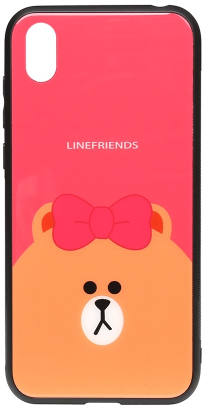 

Панель TOTO Cartoon Print Glass Case для Huawei Y5 2019 Line friends Brown
