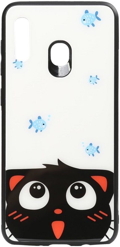 

Панель TOTO Cartoon Print Glass Case для Huawei Y7 2019 Cat and fish