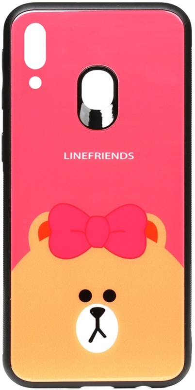 

Панель TOTO Cartoon Print Glass Case для Samsung Galaxy M20 Line friends Brown