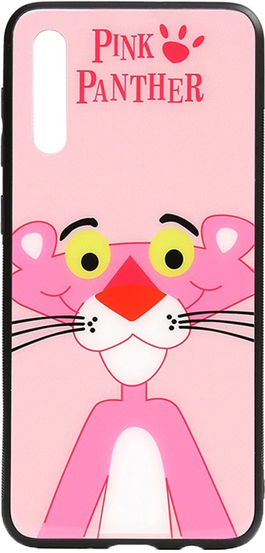 

Панель TOTO Cartoon Print Glass Case для Samsung Galaxy A70 Pink Panther