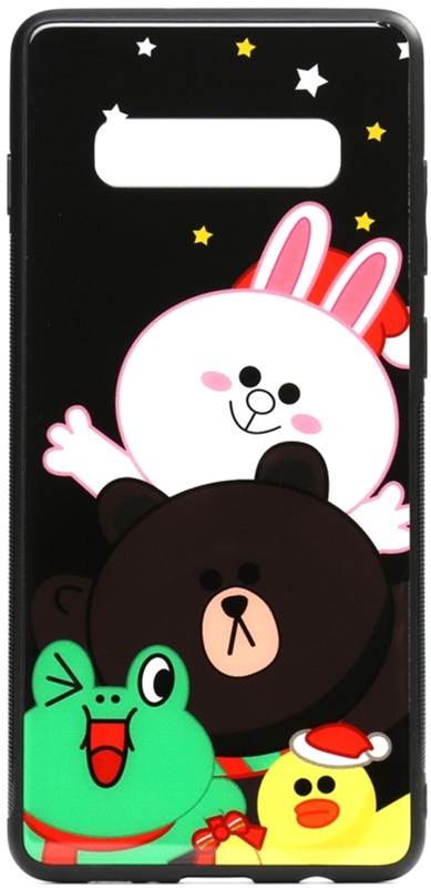 

Панель TOTO Cartoon Print Glass Case для Samsung Galaxy S10+ Line friends all about