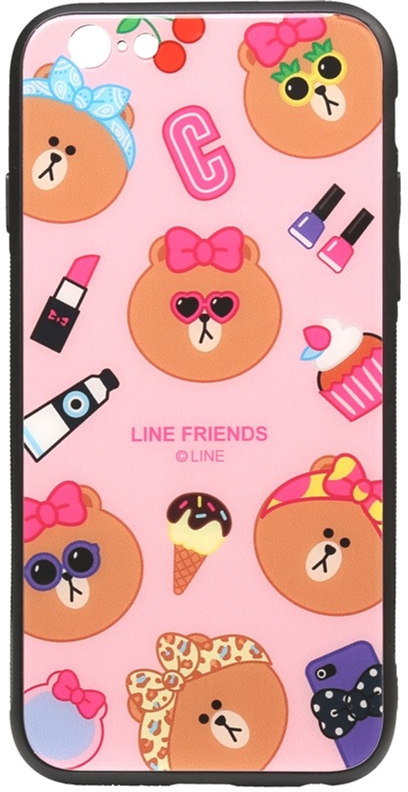 

Панель TOTO Cartoon Print Glass Case для Apple iPhone 6/6s Line friends Linc