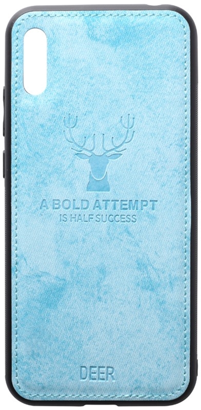 

Панель TOTO Deer Shell With Leather Effect Case для Huawei Y6 2019 Blue