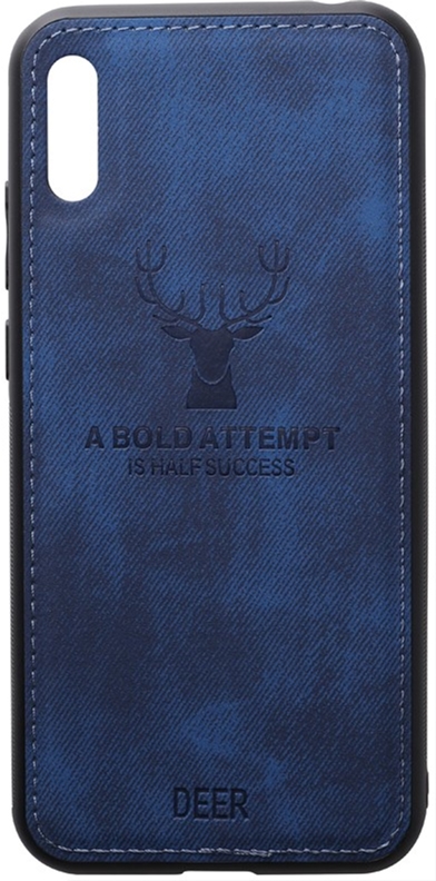 

Панель TOTO Deer Shell With Leather Effect Case для Huawei Y6 2019 Dark Blue