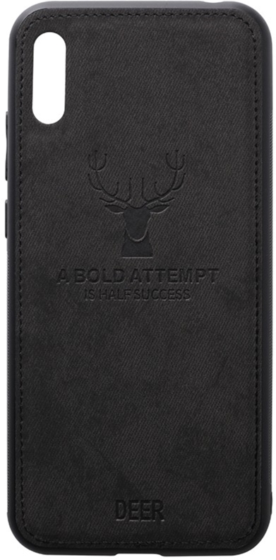 

Панель TOTO Deer Shell With Leather Effect Case для Huawei Y6 2019 Black
