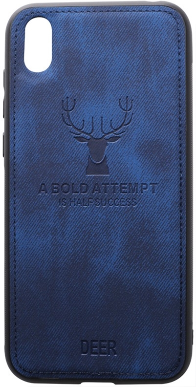 

Панель TOTO Deer Shell With Leather Effect Case для Huawei Y5 2019 Dark Blue