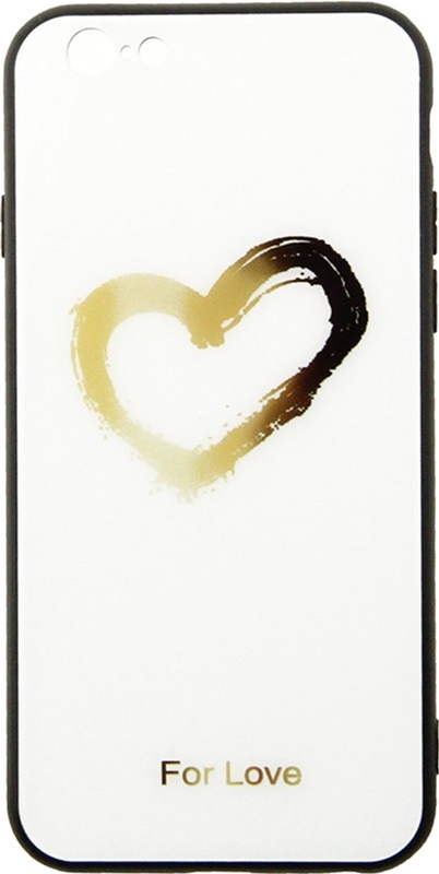 

Панель TOTO Glass Fashionable Case для Apple iPhone 6/6s Heart on White