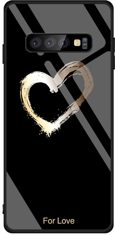 

Панель TOTO Glass Fashionable Case для Samsung Galaxy S10 Heart on Black