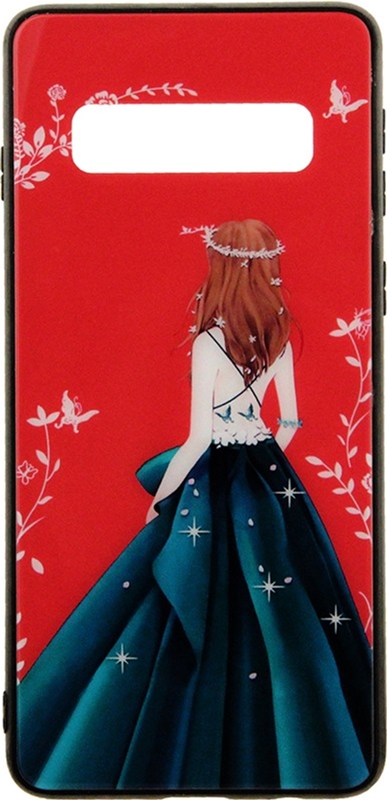 

Панель TOTO Glass Fashionable Case для Samsung Galaxy S10 Green Dress Girl
