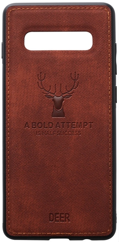 

Панель TOTO Deer Shell With Leather Effect Case для Samsung Galaxy S10+ Brown