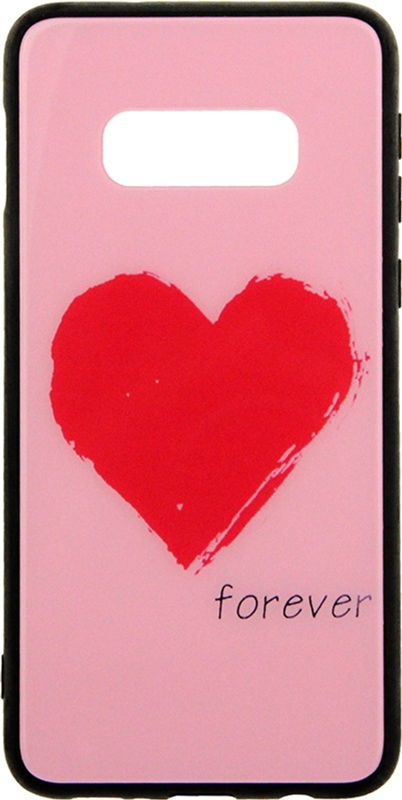 

Панель TOTO Glass Fashionable Case для Samsung Galaxy S10e Red Heart on Pink