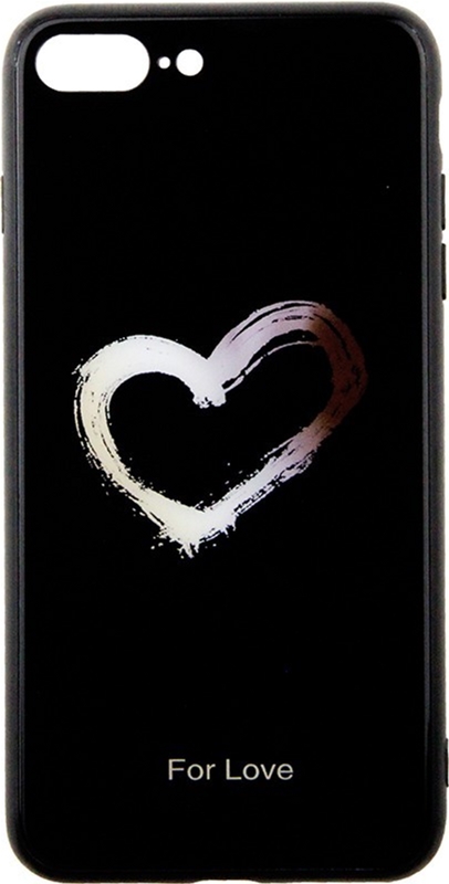 

Панель TOTO Glass Fashionable Case для Apple iPhone 7 Plus/8 Plus Heart on Black