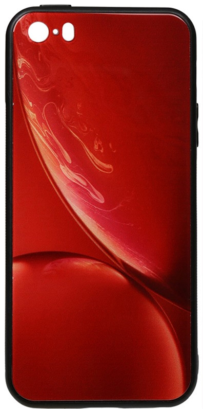 

Панель TOTO Print Glass Space Case для Apple iPhone SE/5s/5 Red