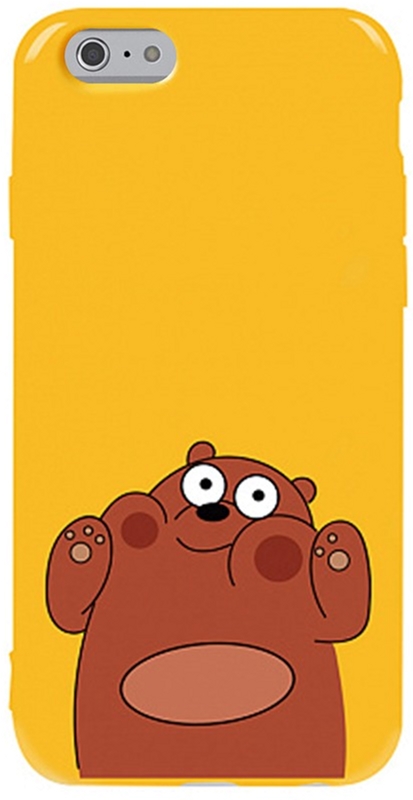 

Панель TOTO Pure TPU 2mm Print Case для Apple iPhone 6/6s Bear Ups Yellow