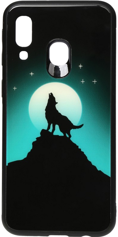 

Панель TOTO Night Light Print Glass Case для Samsung Galaxy A40 Howling Wolf