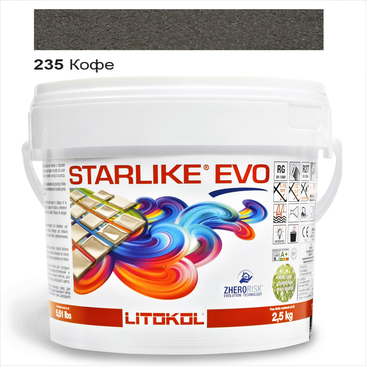 

Эпоксидная затирка Litokol Starlike EVO 235 Кофе 2,5кг