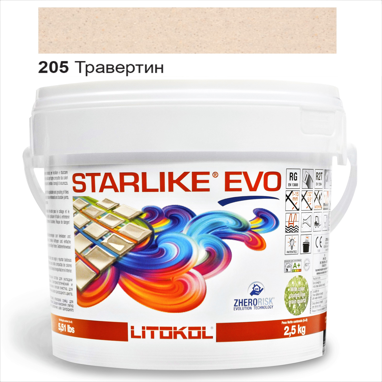 

Эпоксидная затирка Litokol Starlike EVO 205 Травертин 2,5кг