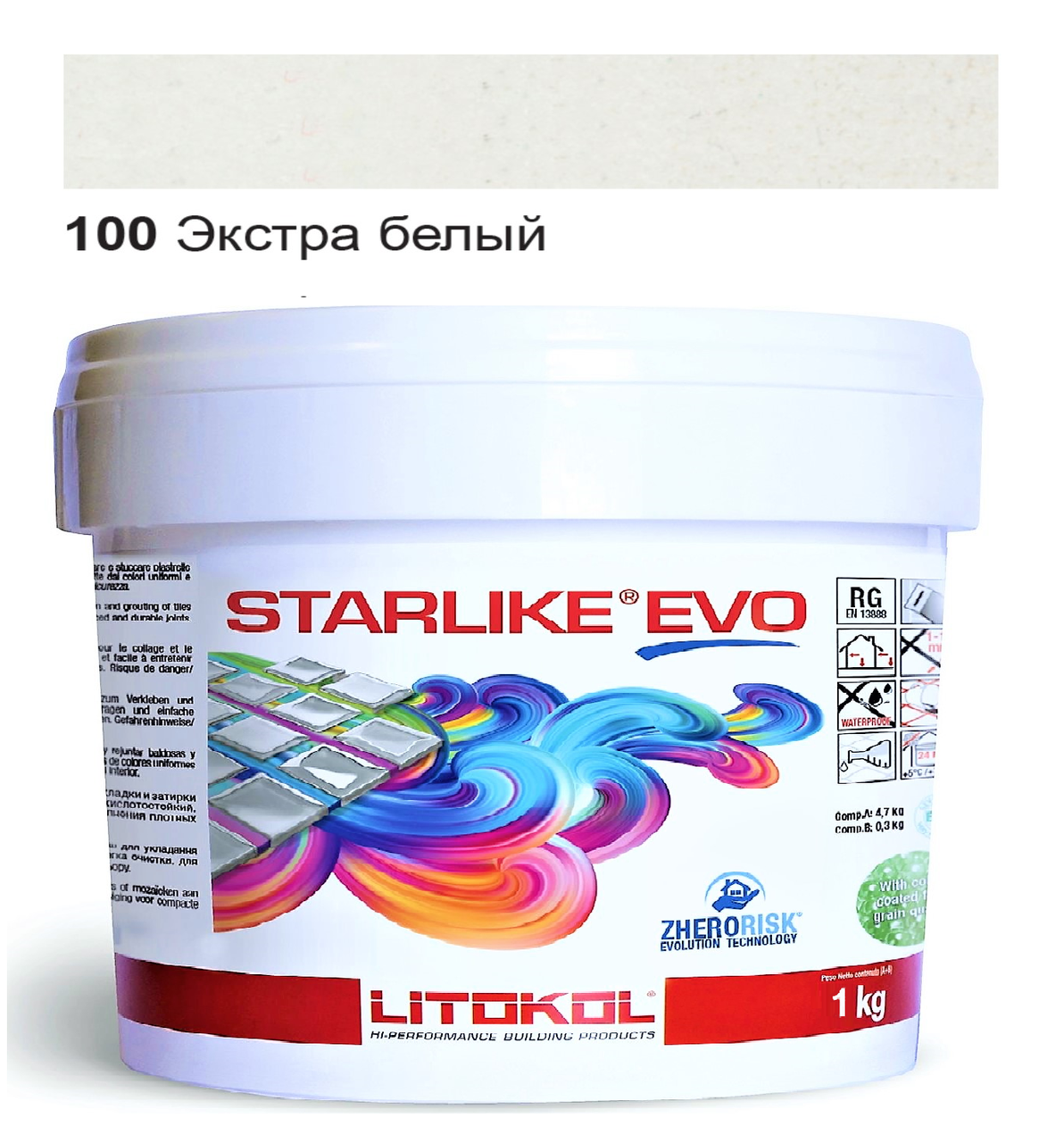 

Эпоксидная затирка Litokol Starlike EVO 100 Экстра белая 1кг