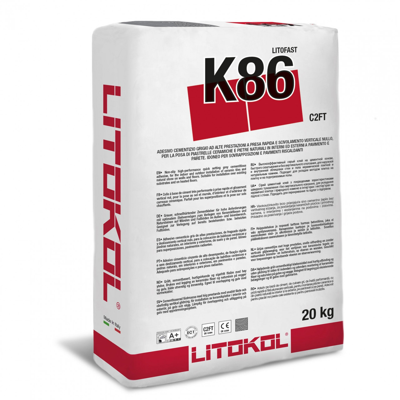 

Клей на цементной основе Litokol LITOFAST K86 20кг (K860020)