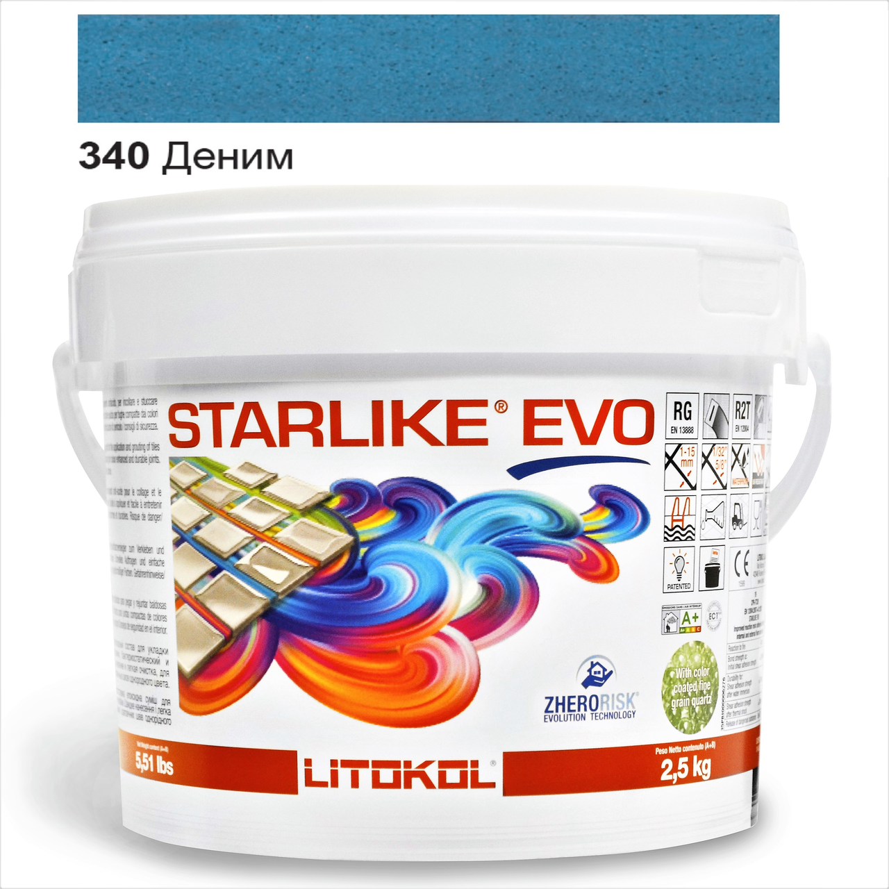 

Эпоксидная затирка Litokol Starlike EVO 340 Деним 2,5кг