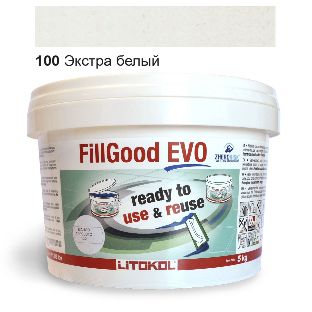 

Полиуретановая затирка Litokol FillGood EVO 100 (Экстра белый)