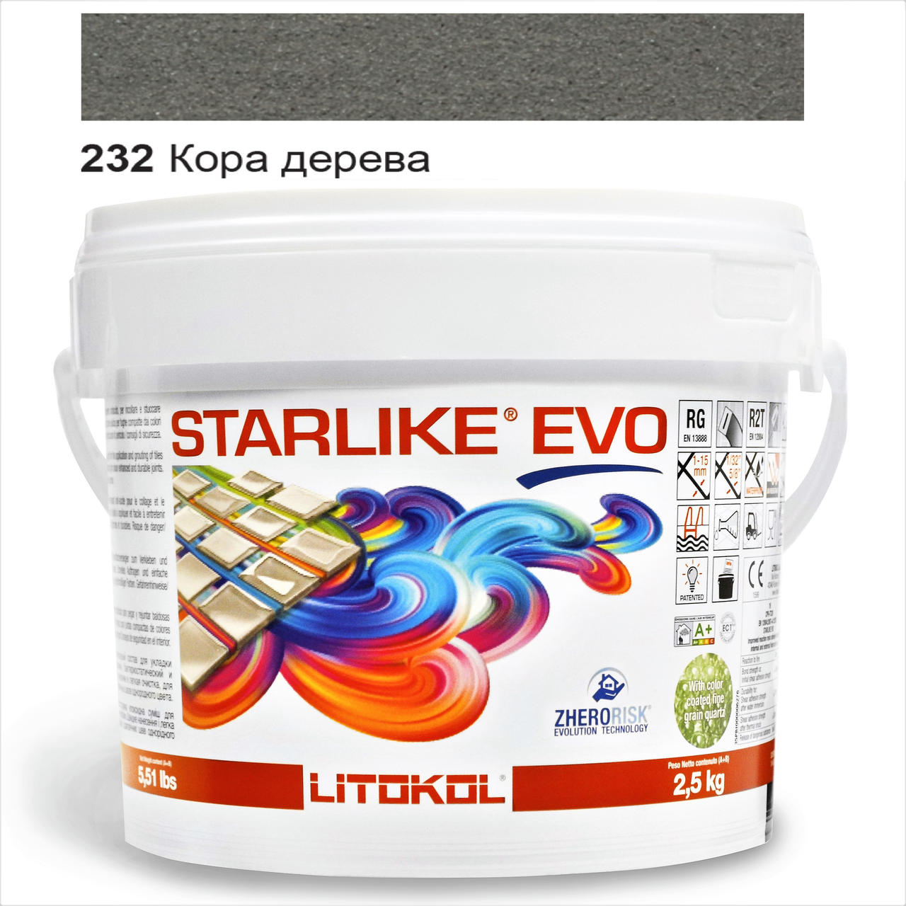 

Эпоксидная затирка Litokol Starlike EVO 232 Кора дерева 2,5кг